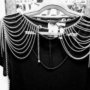 Silver body chain